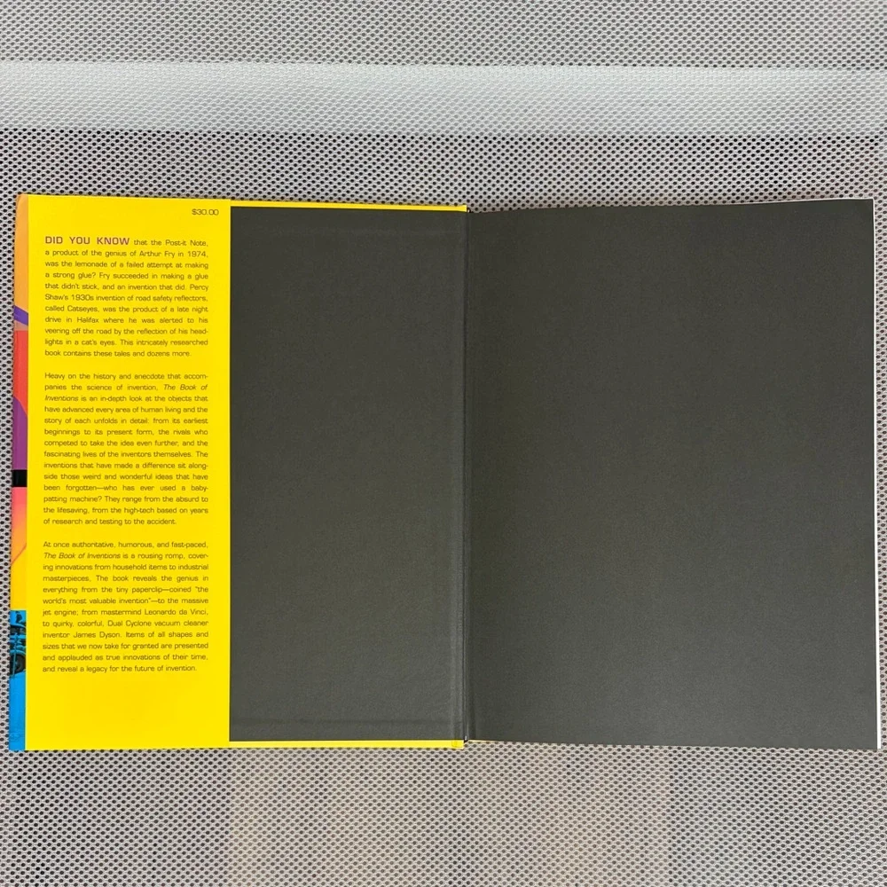 Nat Geo The Book of Inventions Ian Harrison Hardcover Art Fry Post-it Note Book